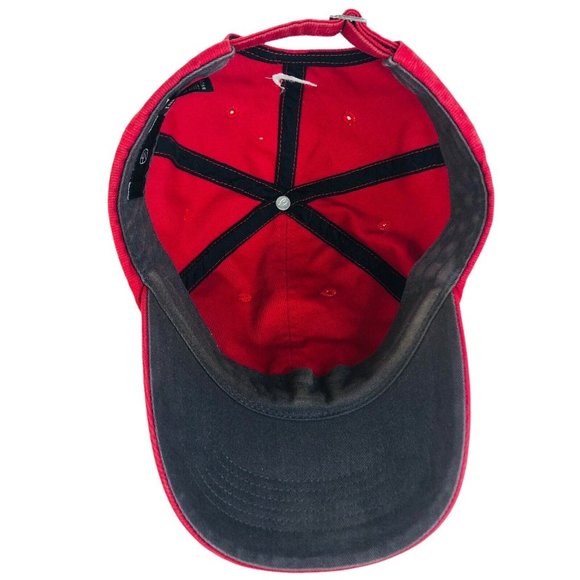 NIKE Golf Hat Red Strapback Adjustable Cotton Corduroy Embroidery - Picture 8 of 9